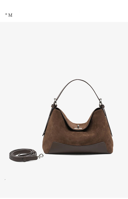 Split Leather Shoulder and Handbag Tote