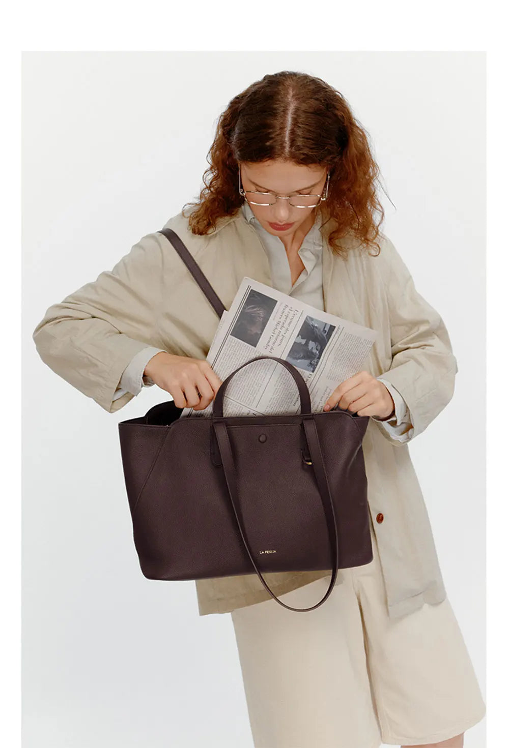 Genuine Leather Tote Shoulder Bag