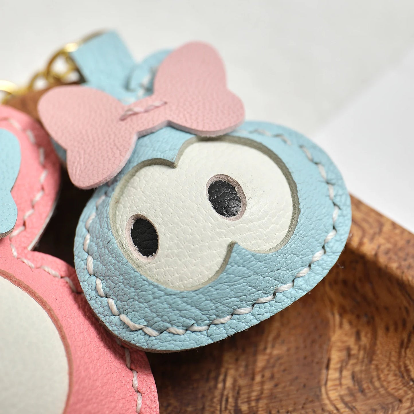 Handcrafted Goatskin Leather Bunny Bag Charm