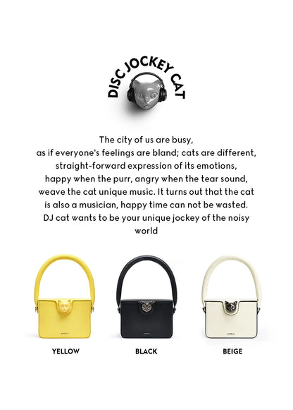 Boxy Genuine Leather Flap Bag – Cartoon Lock Design