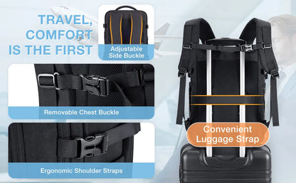 PVC Softback Laptop Backpack with Expandable Capacity