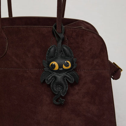 Dragon Leather Bag Charm Keychain