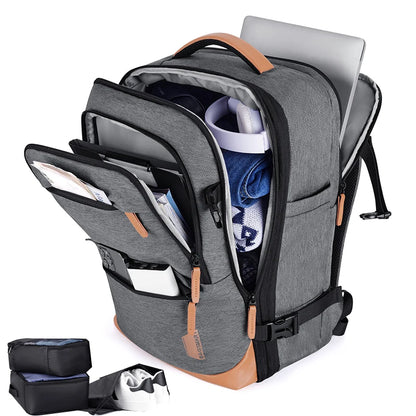 PVC Softback Laptop Backpack with Expandable Capacity