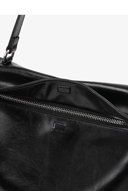 Genuine Leather Structured Tote Bag