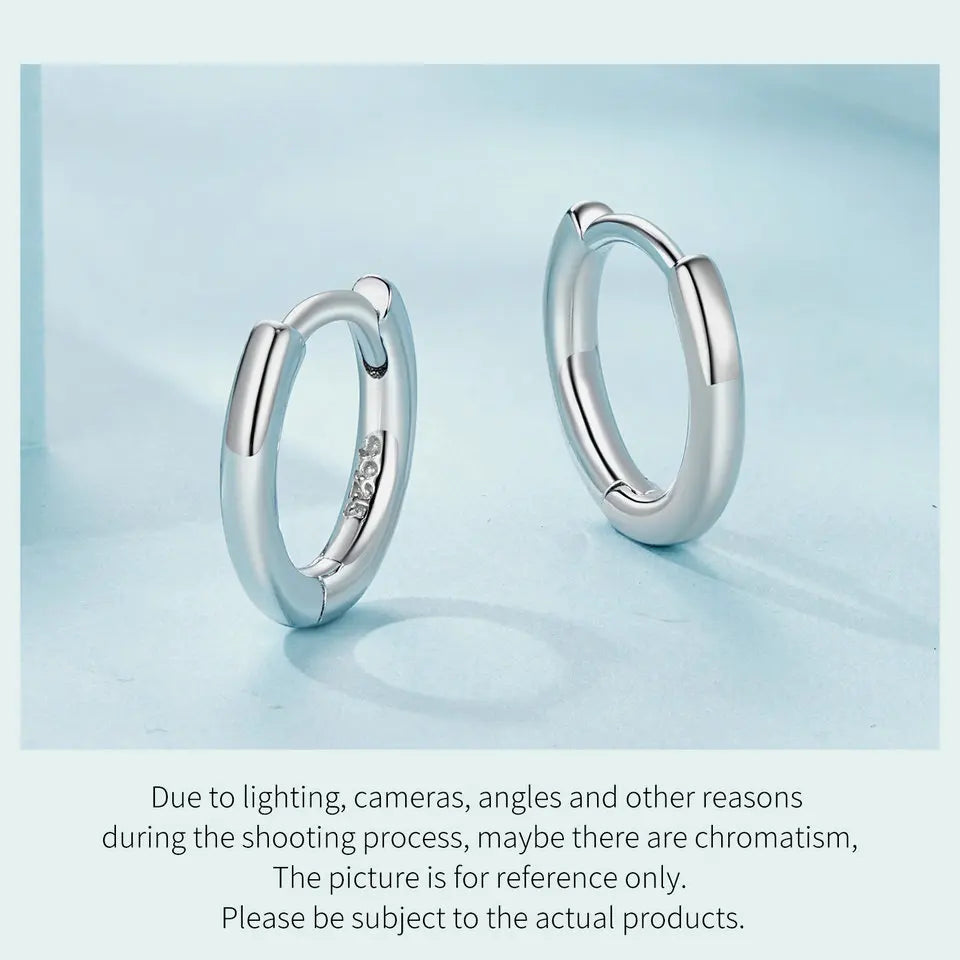 Minimalist Hoop Earrings – 925 Sterling Silver for Multiple Piercings