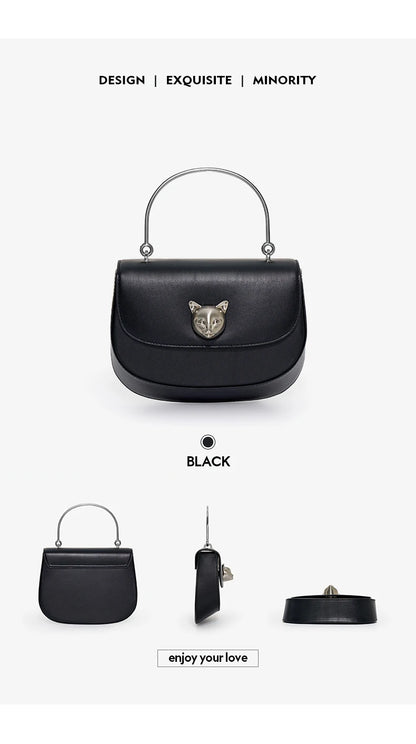 Half Moon Crossbody Bag – Genuine Leather Flap Style