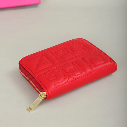 Elegant Letter Embroidery Zipper Wallet – Compact and Stylish