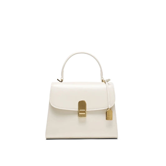 Split Leather Square Tote Bag