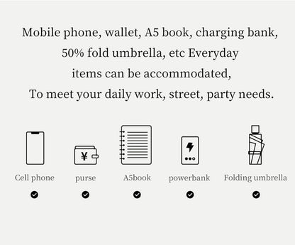 Split Leather Compact Shoulder and Crossbody Tote