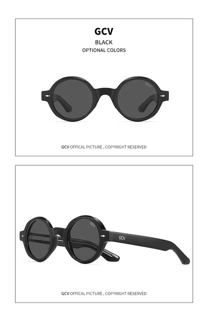 Circular Acetate Sunglasses – Polarized Mirror UV400