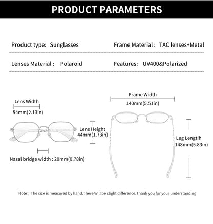Square Polarized Sunglasses – Aluminium Frame