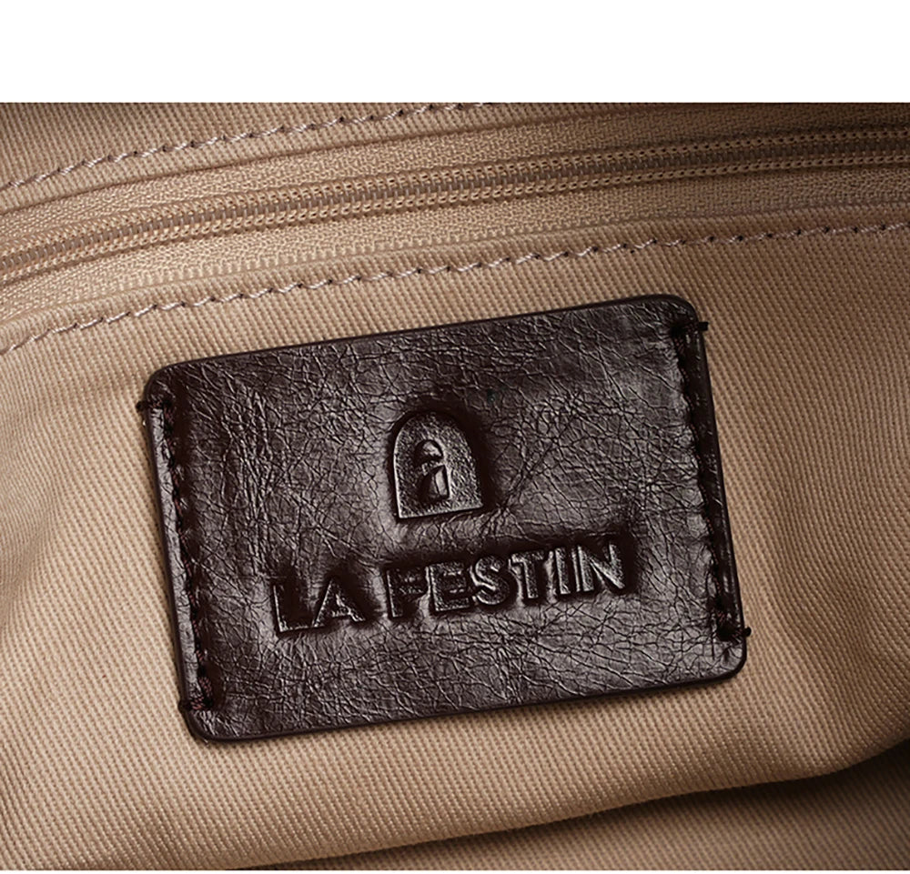 Genuine Leather Shoulder and Crossbody Tote