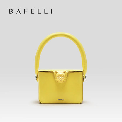 Boxy Genuine Leather Flap Bag – Cartoon Lock Design