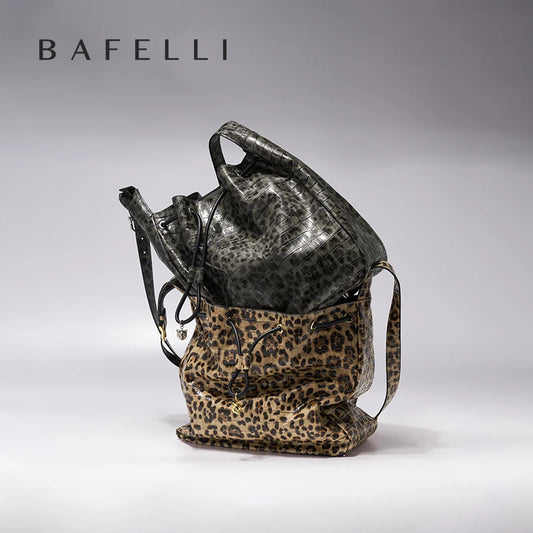 Soft Cowhide Leather Hobo Tote – Leopard Shoulder and Crossbody Bag