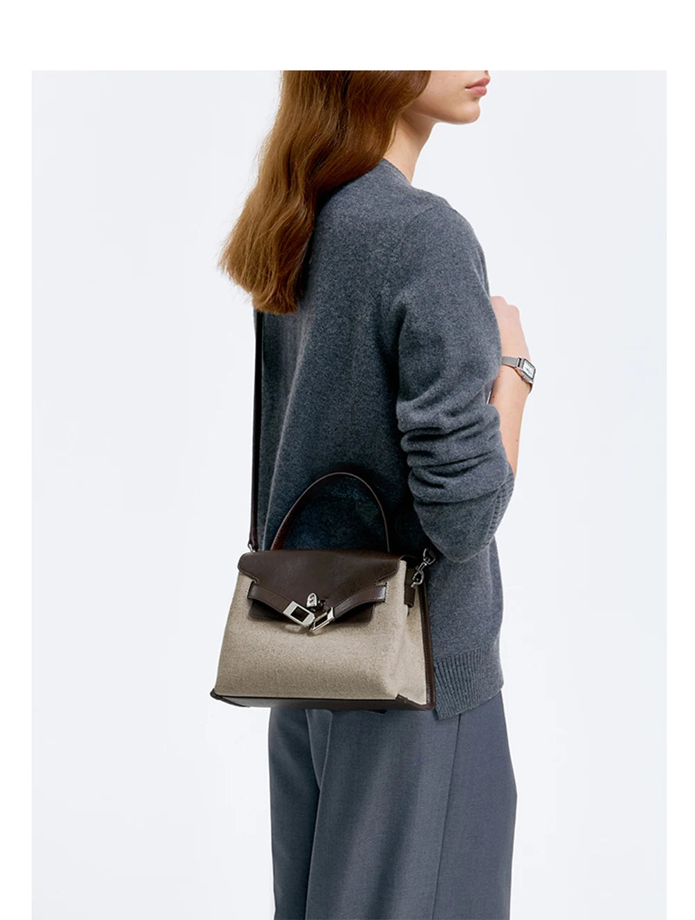 Microfiber Synthetic Leather Shoulder and Crossbody Tote